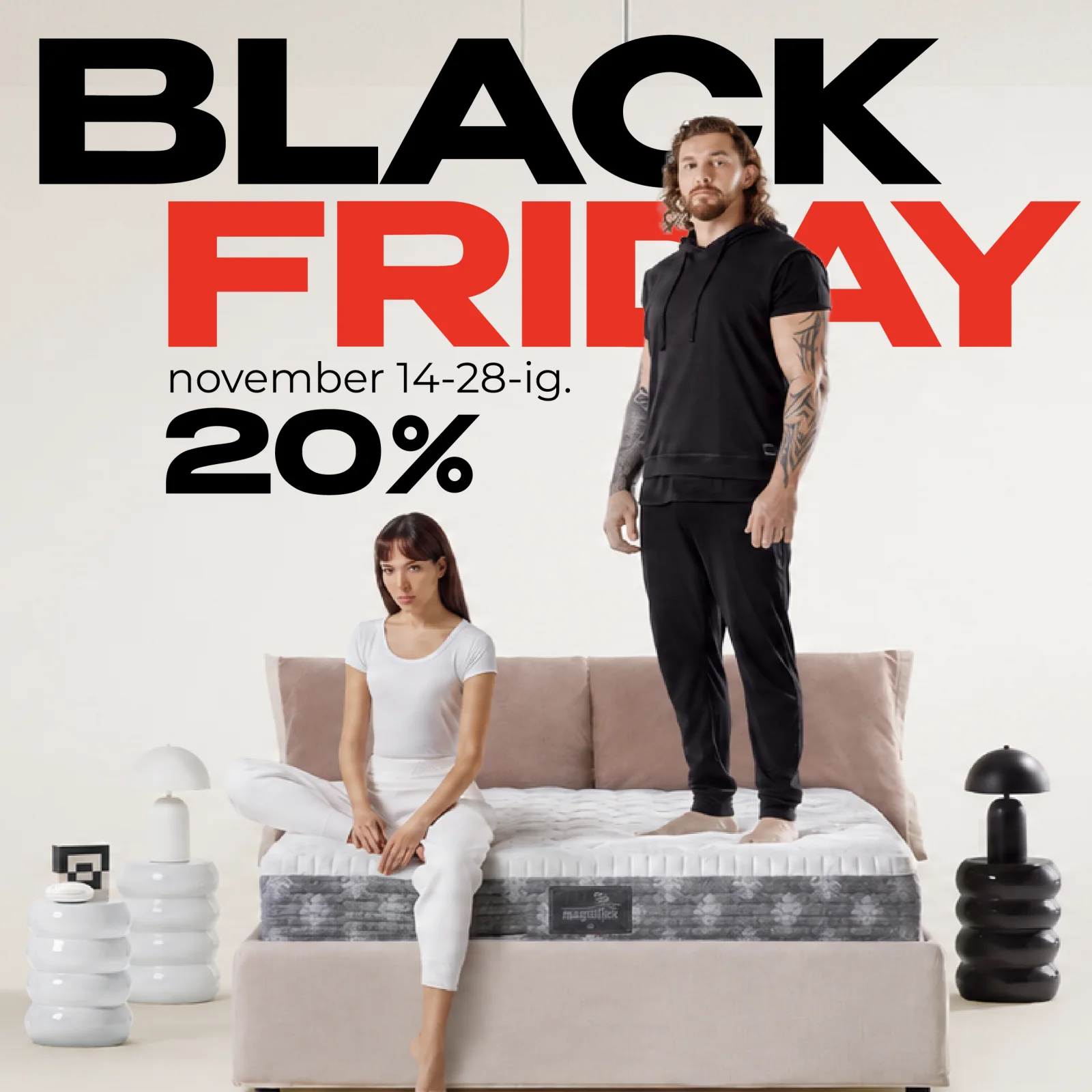 Magniflex Black Friday – 20% kedvezmény minden matracra, november 14–28.